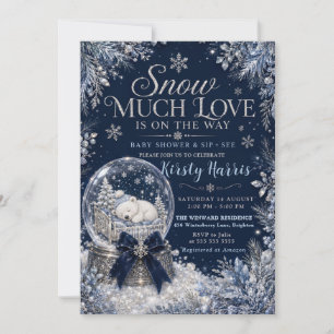 Schneeliebchen Baby Shower Einladung