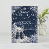 Schneeliebchen Baby Shower Einladung (Stehend Vorderseite)
