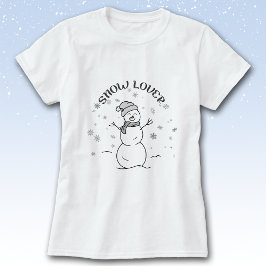 Schneeliebhaber Schneemann T-Shirt