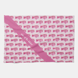 Schneelöse Wasserfarbenrosa Muster Geschirrtuch