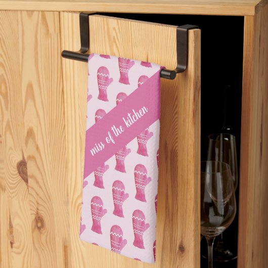 Schneelöse Wasserfarbenrosa Muster Geschirrtuch (Drittel gefaltet)