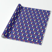 Schneeloser Winter-Pinguin Geschenkpapier (Ungerollt)