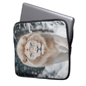 Schneelöwe Laptopschutzhülle (Vorderseite Links)