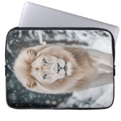 Schneelöwe Laptopschutzhülle (Vorderseite)