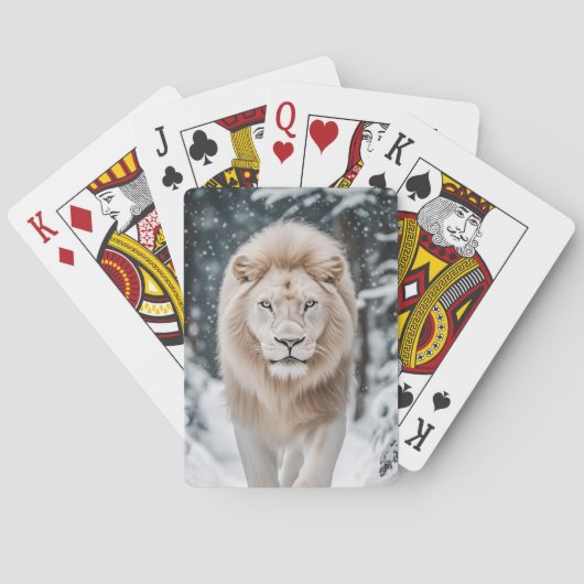 Schneelöwe Spielkarten (Rückseite)