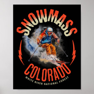 Schneem Colorado Lebendiger Schnee Skifahren Poster