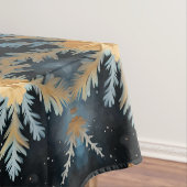 Schneemagie Weihnachten Schwarz Gold Blau Tischdecke (Beispiel)