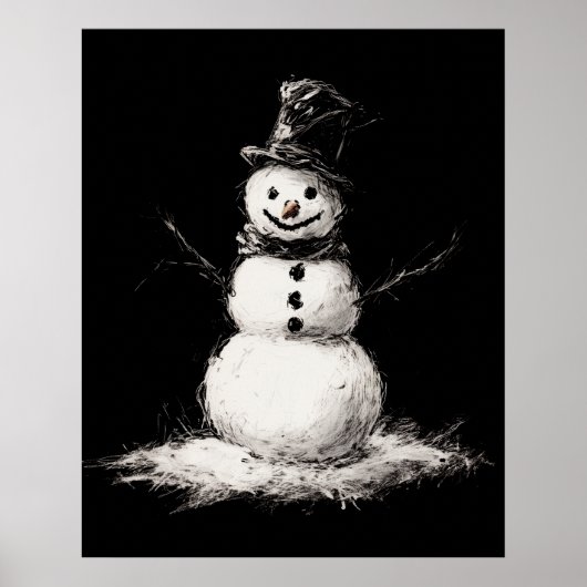 Schneemandekunst Poster (Vorne)