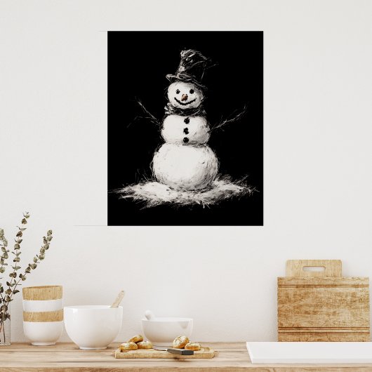 Schneemandekunst Poster (Küche)