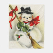 Schneemann 001 fleecedecke (Vorderseite)