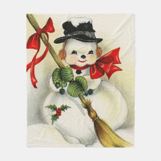 Schneemann 001 fleecedecke (Vorderseite)