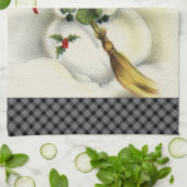 Schneemann 001 geschirrtuch (Gefaltet)