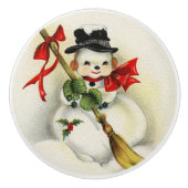 Schneemann 001 keramikknauf (Vorderseite)