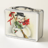 Schneemann 001 metall brotdose (Rückseite)