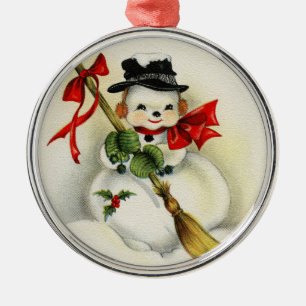 Schneemann 001 ornament aus metall
