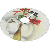 Schneemann 001 polyester weihnachtsbaumdecke (Schrägansicht)
