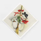 Schneemann 001 serviette (Ecke)