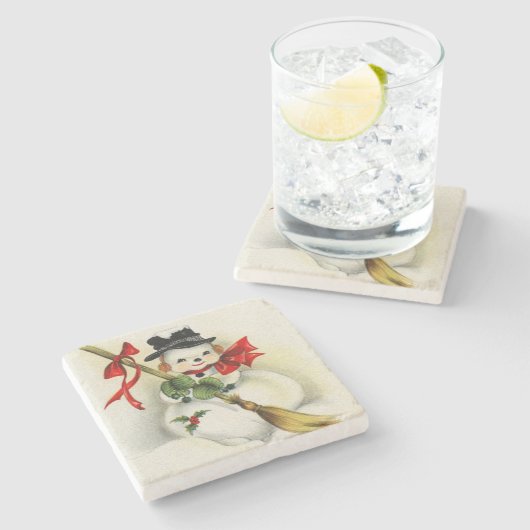 Schneemann 001 steinuntersetzer (Seitenansicht)