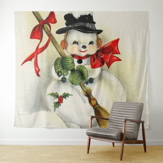 Schneemann 001 wandteppich (Beispiel (Horizontal))