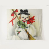 Schneemann 001 wandteppich (Vorderseite (Horizontal))