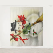 Schneemann 001 wandteppich (Vorderseite)