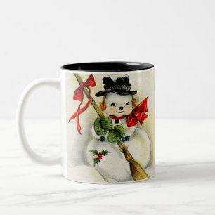 Schneemann 001 zweifarbige tasse