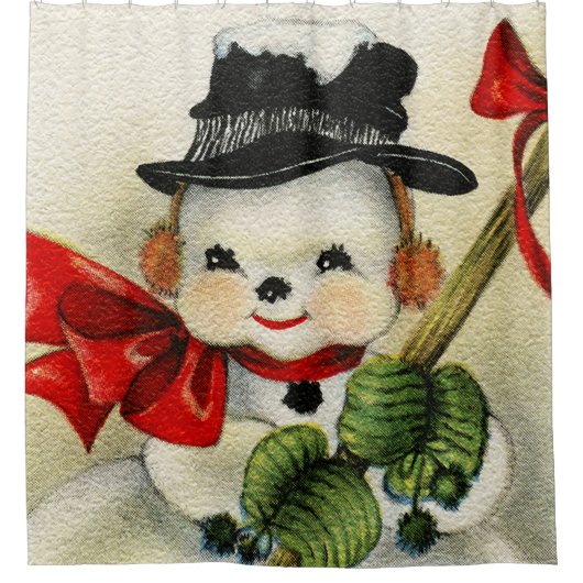 Schneemann 004 duschvorhang (Vorderseite)