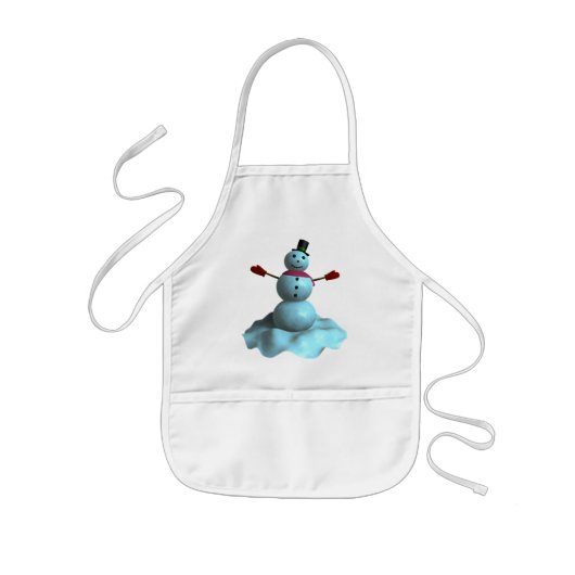 Schneemann 3D Kinderschürze (Vorne)