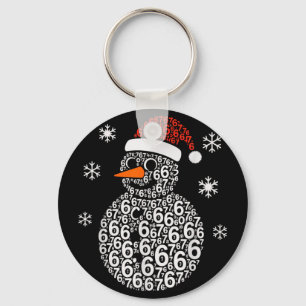 Schneemann 67 Sechs Sieben 6 7 Meme Weihnachten Lu Schlüsselanhänger