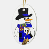 Schneemann #7 keramikornament (Links)