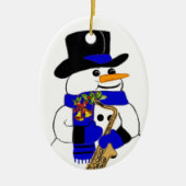 Schneemann #7 keramikornament (Vorne)