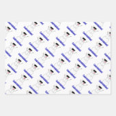 Schneemann-Abschluss Geschenkpapier Set (Vorderseite)