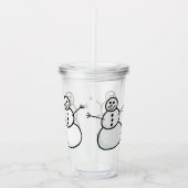 Schneemann Acryltrinkbecher (Vorderseite)