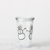 Schneemann Acryltrinkbecher (Rückseite)