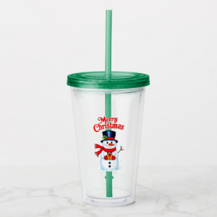 Schneemann Acryltrinkbecher