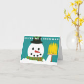 Schneemann-alles- Gute zum Geburtstagkarte Karte (Gelbe Blume)