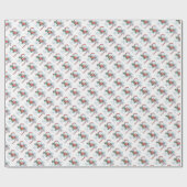 Schneemann am Nordpol Geschenkpapier (Flach)