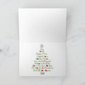 Schneemann am Strand Feiertagskarte (Innenseite)