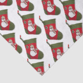 Schneemann am Weihnachts-Strumpf Seidenpapier (Detail)