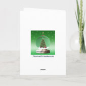 Schneemann an der Baseballstadion-Karte Feiertagskarte (Rückseite)