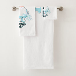 Schneemann anziehen, wie Schneeflocken wirklich ge Badhandtuch Set