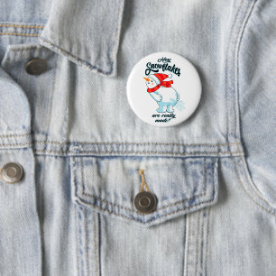 Schneemann anziehen, wie Schneeflocken wirklich ge Button