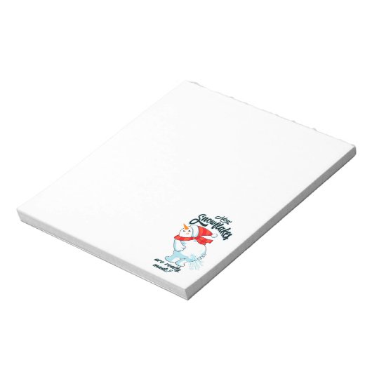 Schneemann anziehen, wie Schneeflocken wirklich ge Notizblock (Rotiert)