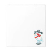 Schneemann anziehen, wie Schneeflocken wirklich ge Notizblock (Vorderseite)