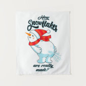 Schneemann anziehen, wie Schneeflocken wirklich ge Wandteppich (Vorderseite)