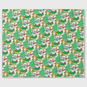 Schneemann, Armee Geschenkpapier (Flach)