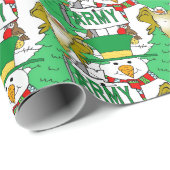 Schneemann, Armee Geschenkpapier (Rolleneckpunkt)