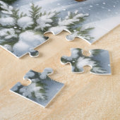Schneemann auf dem Schlitten Puzzle (Seite)