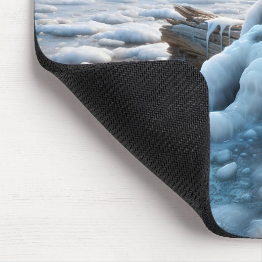 Schneemann auf Eis schmelzen Mousepad (Ecke)