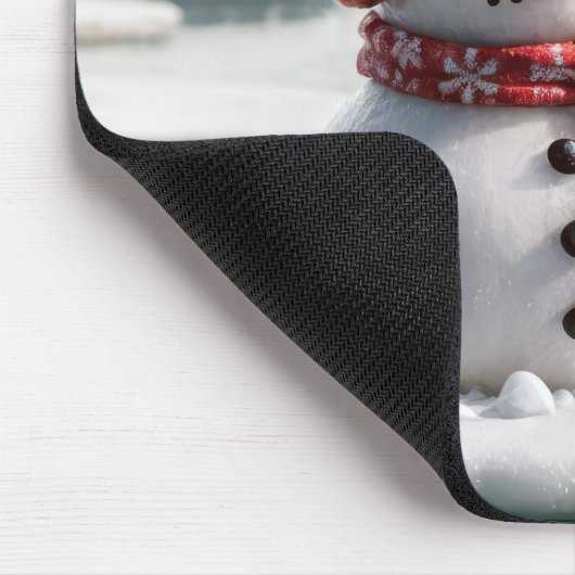 Schneemann auf Eisscholle mit Hilfe signieren Mousepad (Ecke)